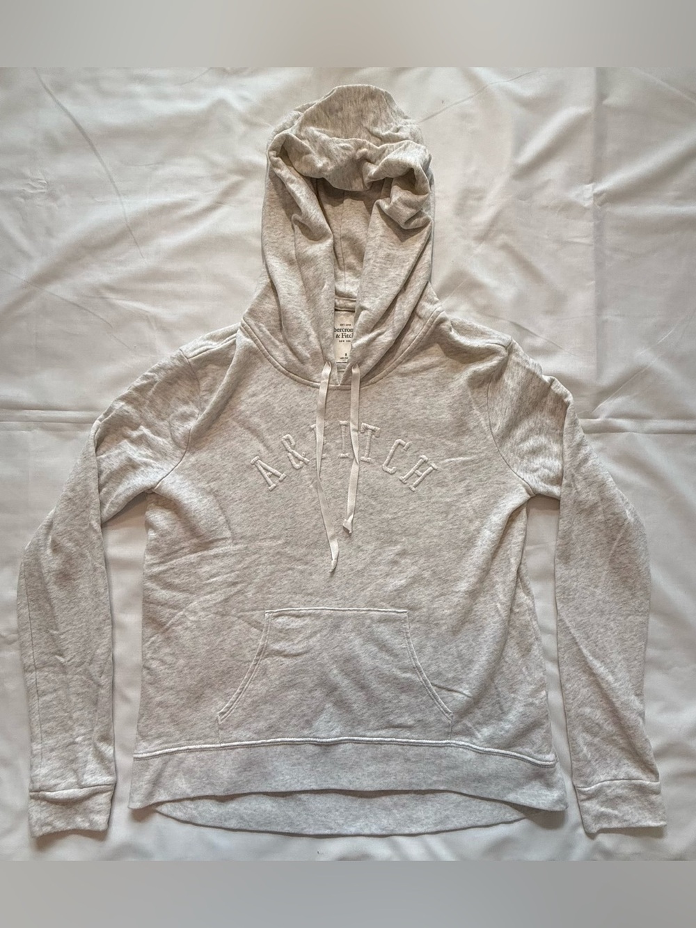 Abercrombie & Fitch Heather Light Gray Hooded Pullover